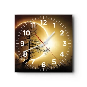 Horloge murale - Pendule murale - Éclipse totale - 30x30 cm