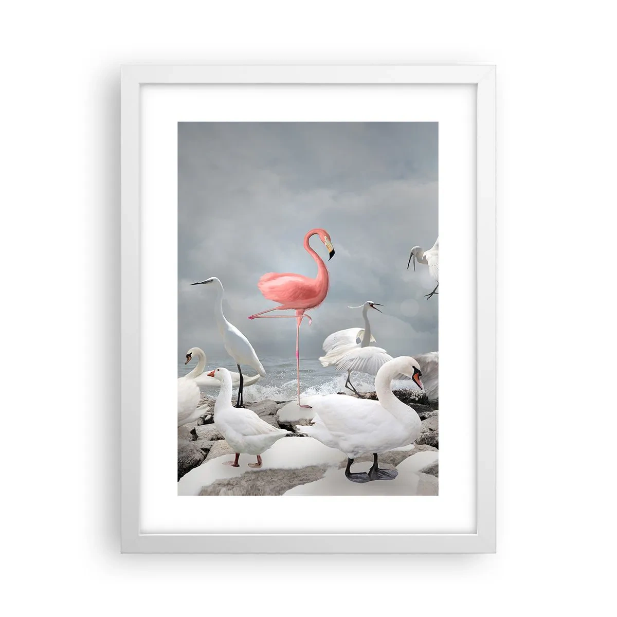 Affiche dans un cadre blanc - Poster - Comment suis-je arrivé là? - 30x40 cm