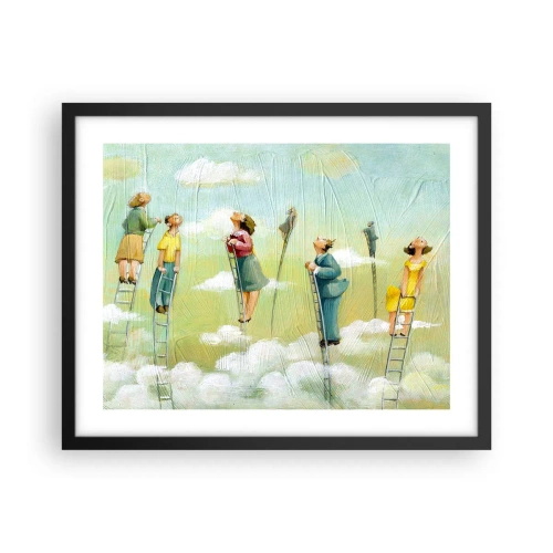 Affiche dans un cadre noir - Poster - Derrière ton rêve - 50x40 cm