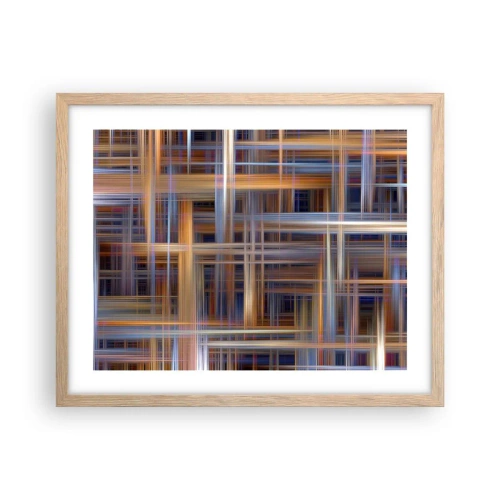 Affiche dans un chêne clair - Poster - Tissé de lumière - 50x40 cm