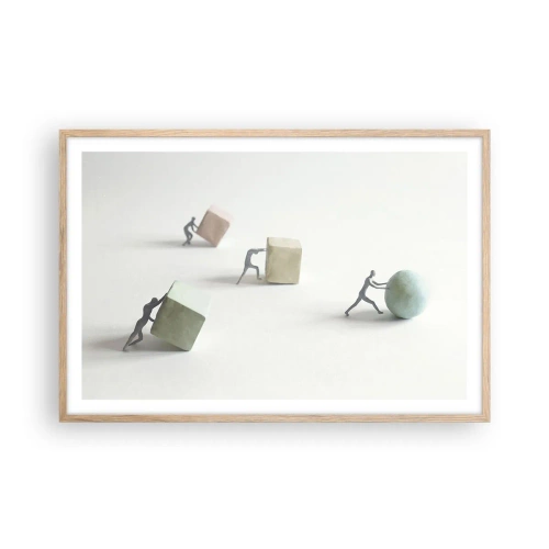 Affiche dans un chêne clair - Poster - Rien que la vie - 91x61 cm