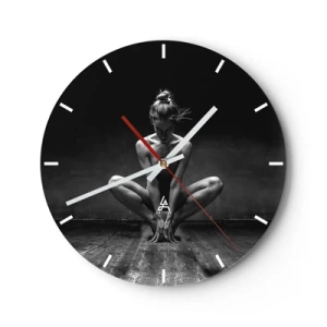Horloge murale - Pendule murale - Concentration de l'énergie de la danse - 40x40 cm
