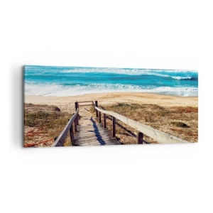 Impression sur toile - Image sur toile - Cours! - 100x40 cm