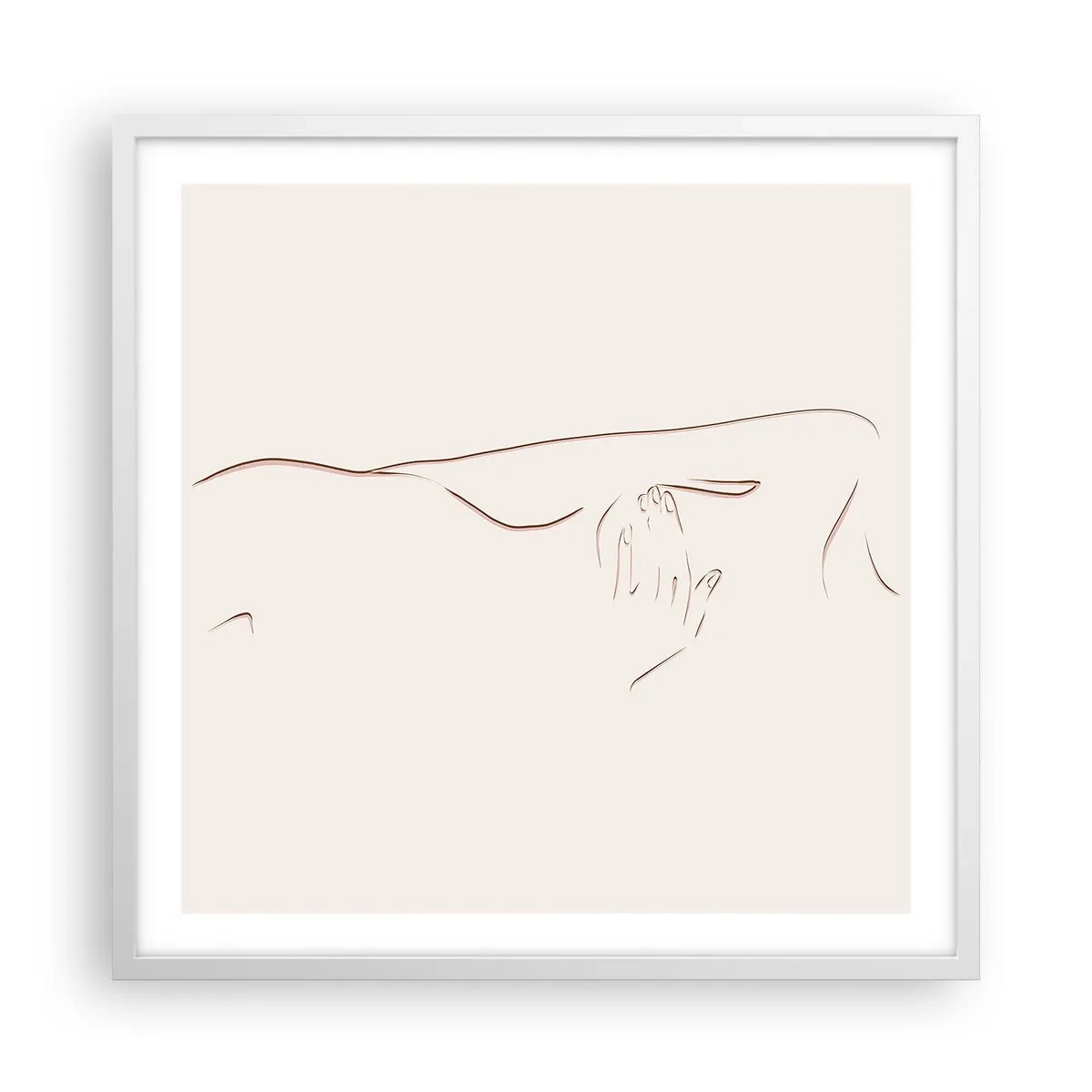 Affiche dans un cadre blanc - Poster - La forme du désir - 60x60 cm