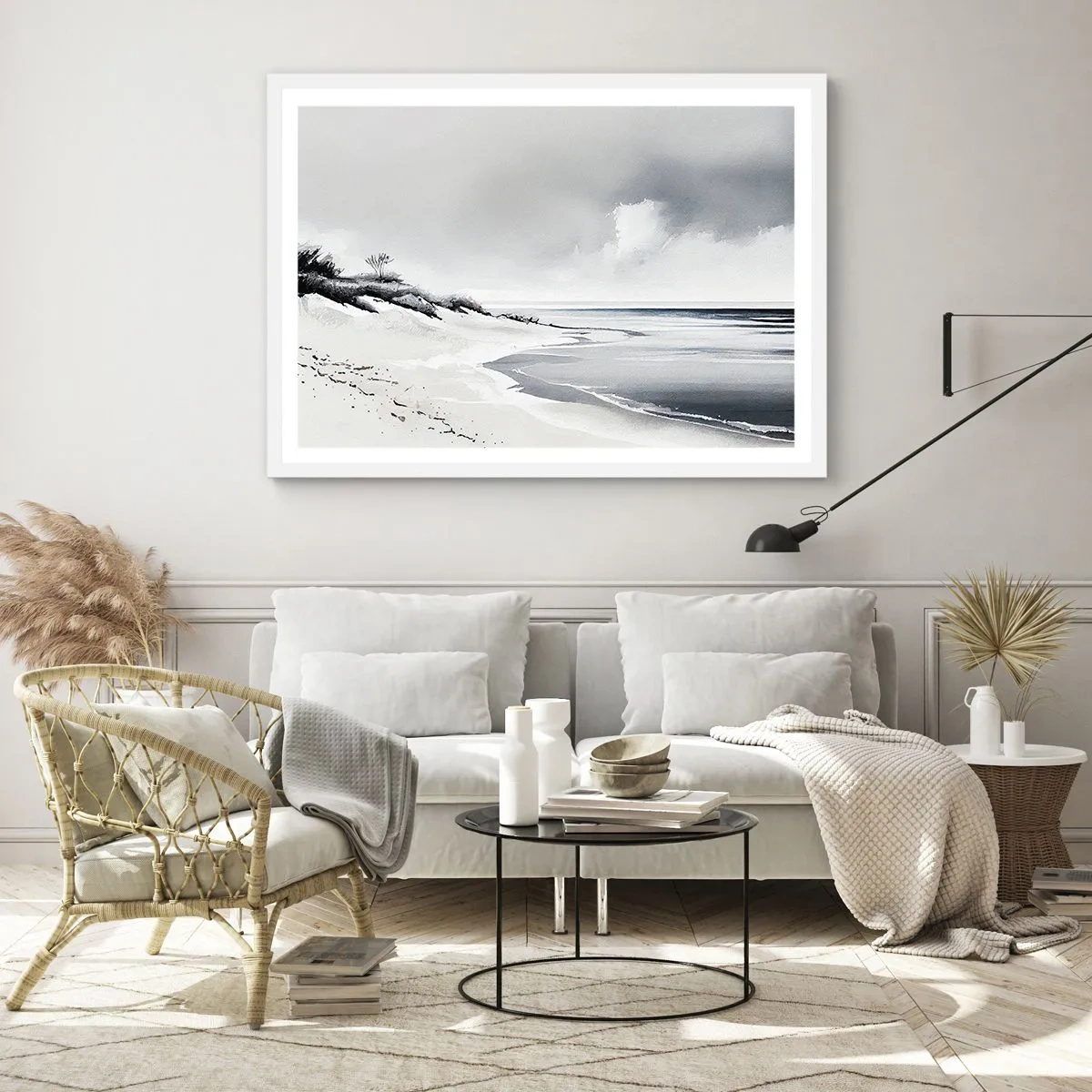 Affiche dans un cadre blanc - Poster - Ensemble depuis toujours - 70x50 cm