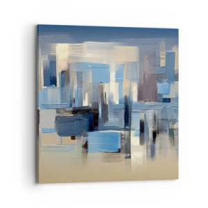 Impression sur toile - Image sur toile - Construction bleue - 70x70 cm