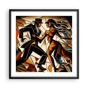 Affiche dans un cadre noir - Poster - Danse de passion et de volupté - 50x50 cm