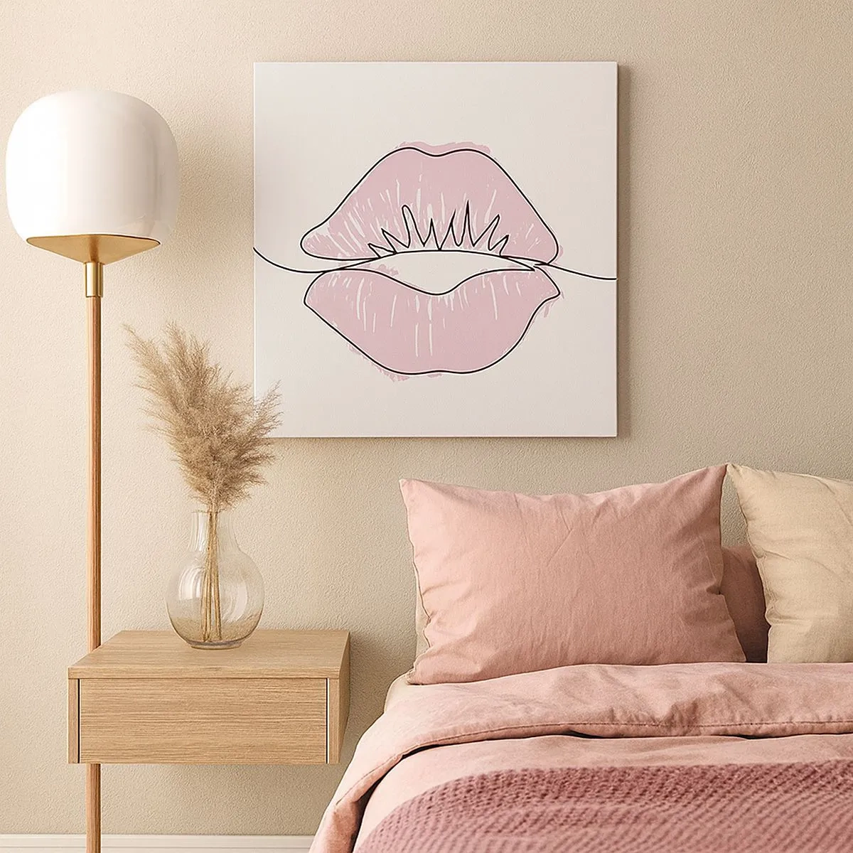 Impression sur toile - Image sur toile - Prêt à l'embrassade? - 30x30 cm