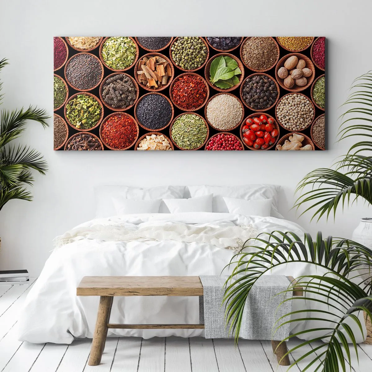 Impression sur toile - Image sur toile - Toutes les saveurs du monde - 100x40 cm