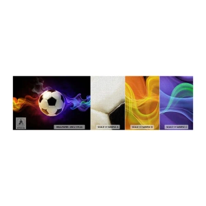 Échantillon de Papier Peint Premium Canvas - Le pouvoir magique du jeu - Abstraction, sport, Football - 100x30 cm