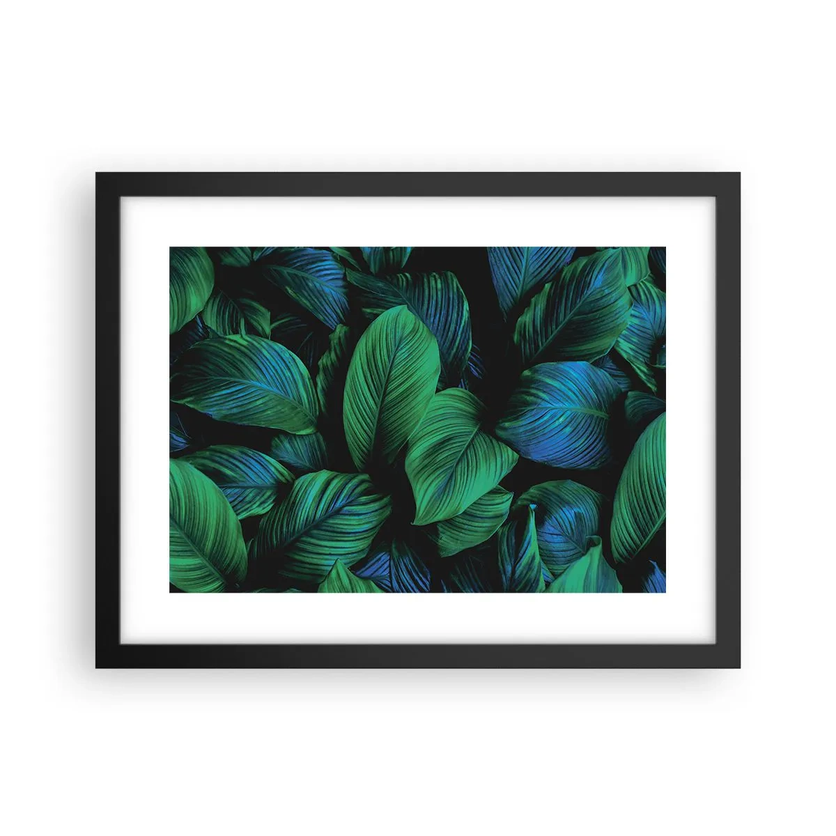 Affiche dans un cadre noir - Poster - Dans la foule verte - 40x30 cm