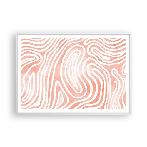 Affiche dans un cadre blanc - Poster - Dans le labyrinthe de corail - 100x70 cm