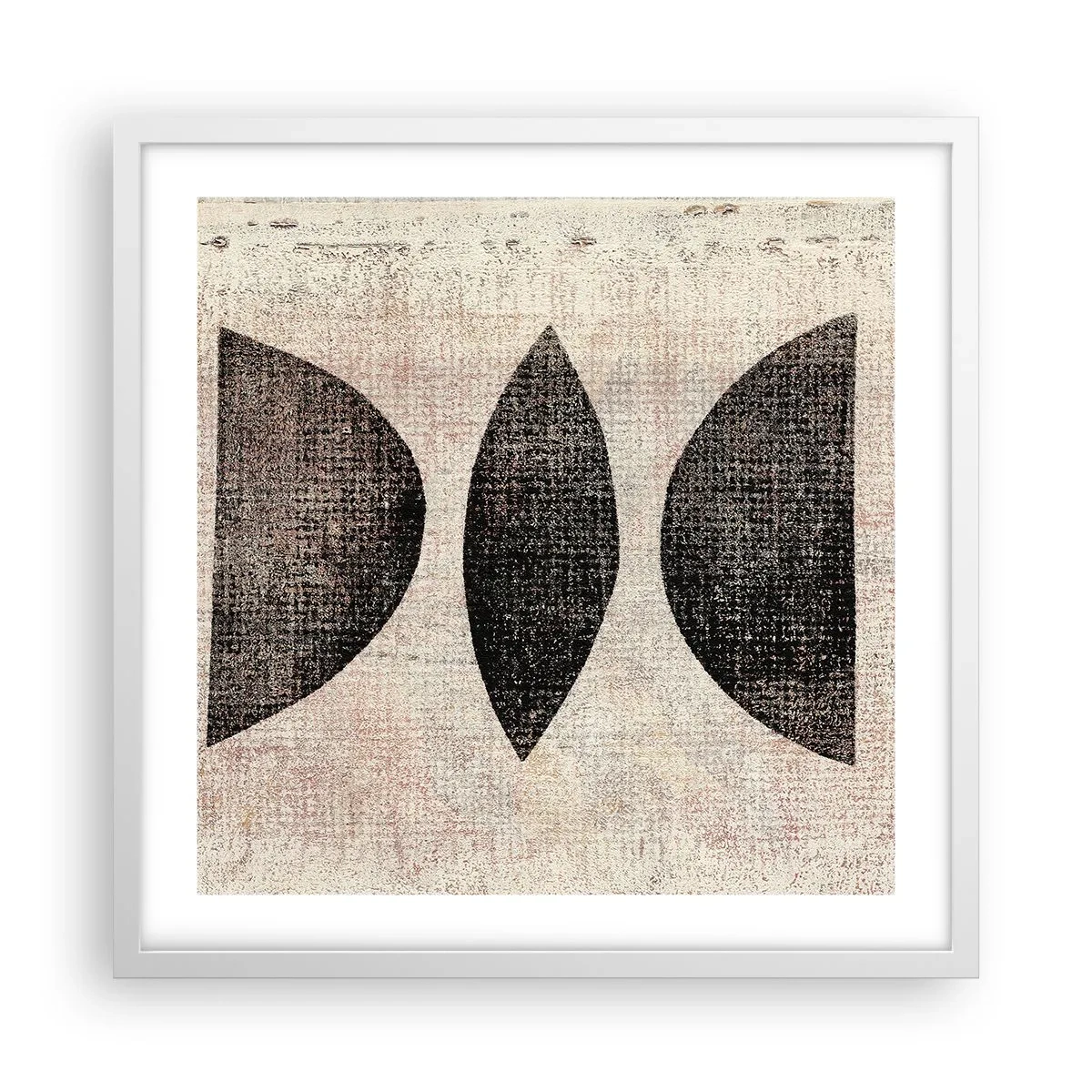 Affiche dans un cadre blanc - Poster - Abstraction ethnique - 50x50 cm