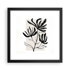 Affiche dans un cadre noir - Poster - Esquisse pour l'herbier - 30x30 cm