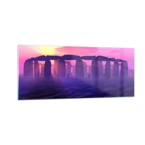 Impression sur verre - Image sur verre - Mystère à l'aube dans le brouillard - 100x40 cm