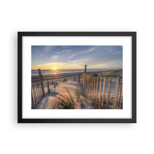 Affiche dans un cadre noir - Poster - Ombre et brillance du vent - 40x30 cm