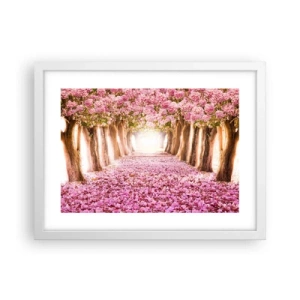 Affiche dans un cadre blanc - Poster - La route du paradis - 40x30 cm
