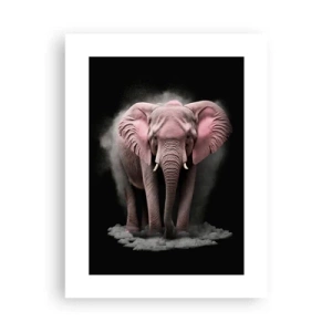 Affiche - Poster - Ne pensez pas à un éléphant rose ! - 30x40 cm