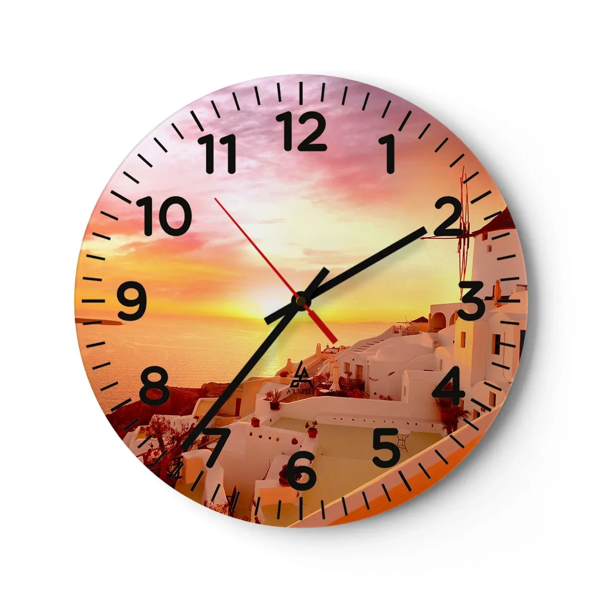 Horloge murale - Pendule murale - Fondre en blanc et or - 40x40 cm