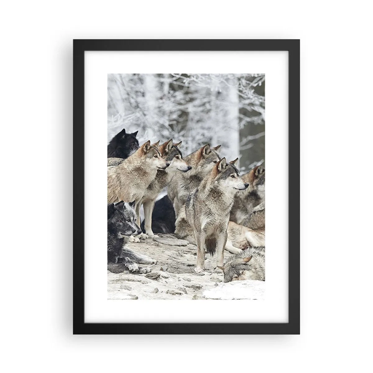 Affiche dans un cadre noir - Poster - Famille et amis - 30x40 cm