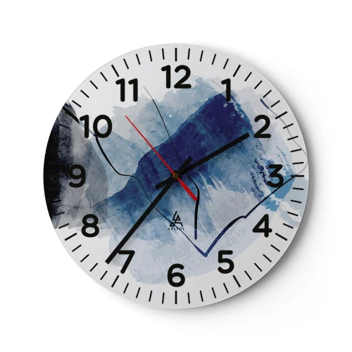 Horloge murale - Pendule murale - Montagne de glace - 30x30 cm