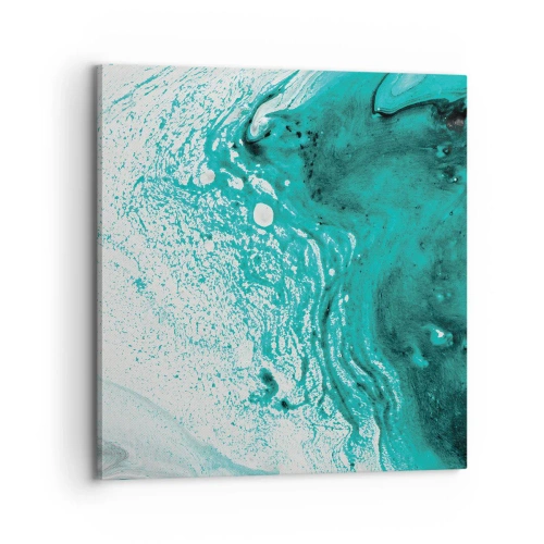 Impression sur toile - Image sur toile - Se fondre dans le bleu et le turquoise - 70x70 cm