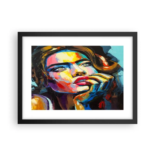 Affiche dans un cadre noir - Poster - Les rêves volent dans le ciel comme des oiseaux - 40x30 cm