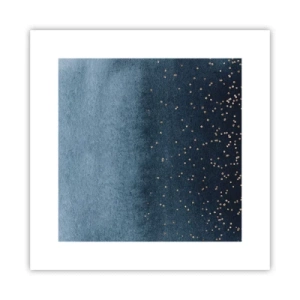 Affiche - Poster - Composition - phases bleues - 30x30 cm