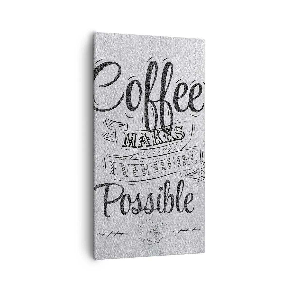 Impression sur toile - Image sur toile - Comment ne pas aimer le café maintenant - 55x100 cm