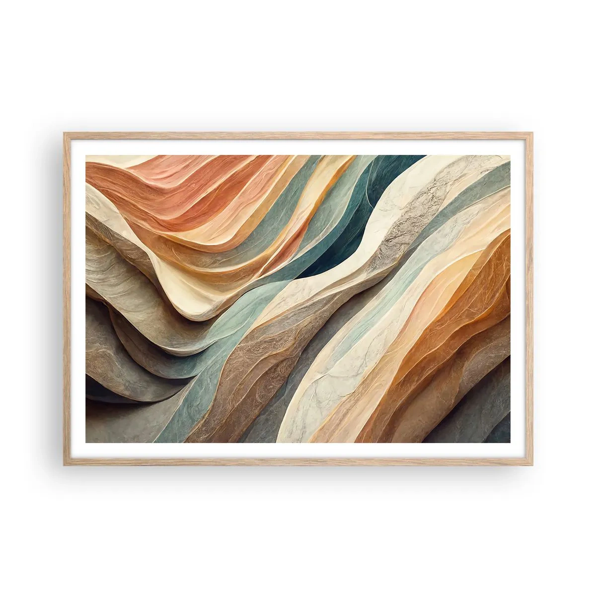 Affiche dans un chêne clair - Poster - Le moment avant le changement - 100x70 cm