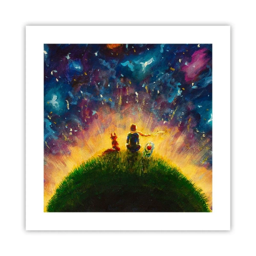 Affiche - Poster - Amour et amitié - le monde entier - 40x40 cm