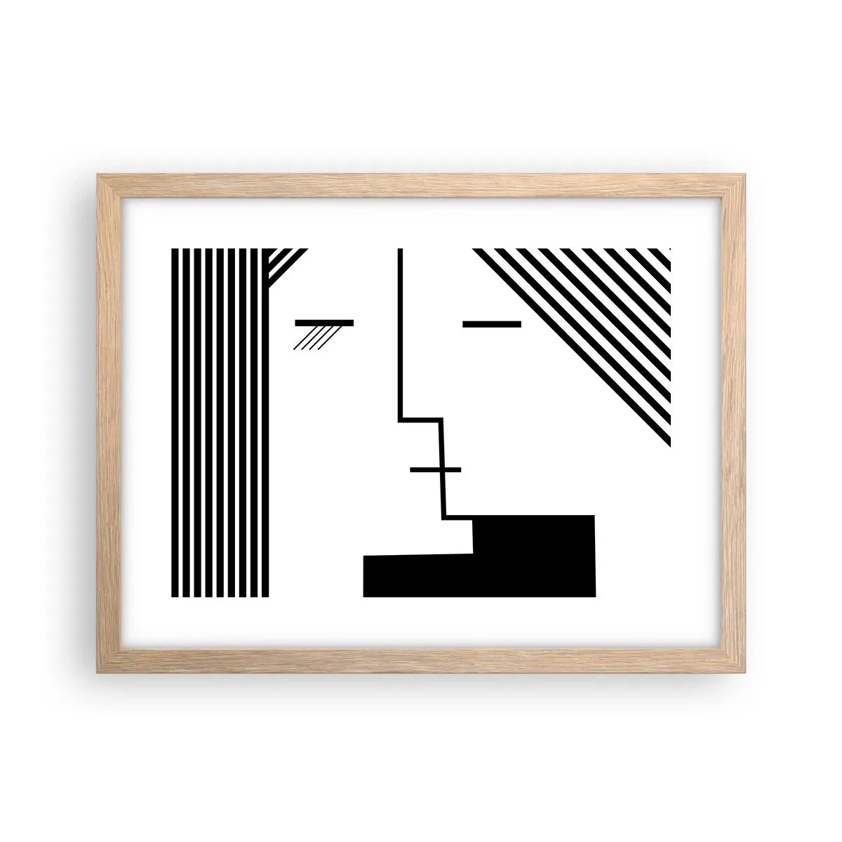 Affiche dans un chêne clair - Poster - Juste un baiser - 40x30 cm