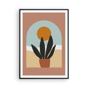 Affiche dans un cadre noir - Poster - Petits bonheurs - 70x100 cm