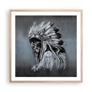 Affiche dans un chêne clair - Poster - Retour aux sources - 60x60 cm