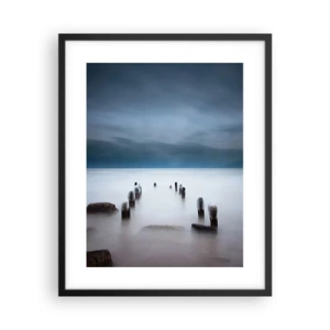 Affiche dans un cadre noir - Poster - Lac pensif - 40x50 cm