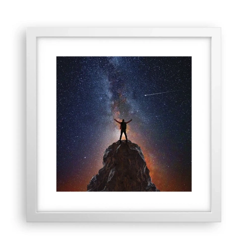 Affiche dans un cadre blanc - Poster - Le force est avec moi! - 30x30 cm