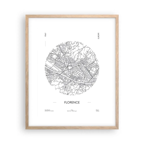 Affiche dans un chêne clair - Poster - Anatomie de Florence - 40x50 cm