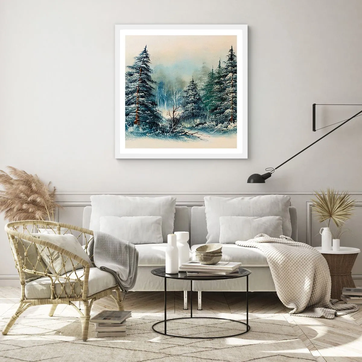 Affiche dans un cadre blanc - Poster - Prêt pour les fêtes - 60x60 cm