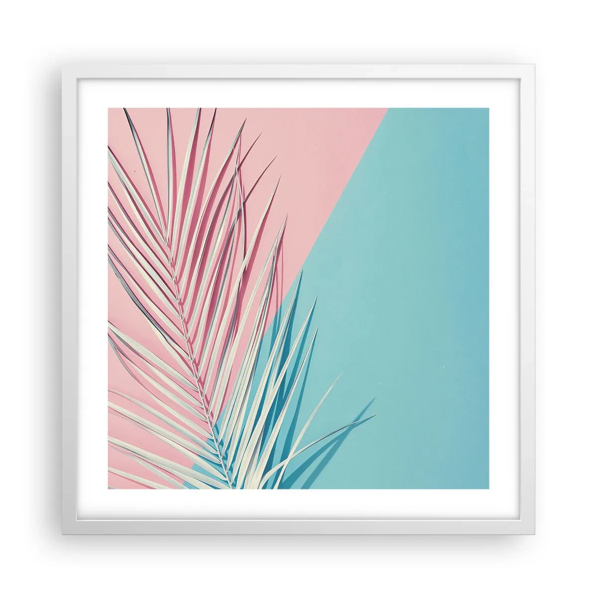 Affiche dans un cadre blanc - Poster - Impression tropicale - 50x50 cm