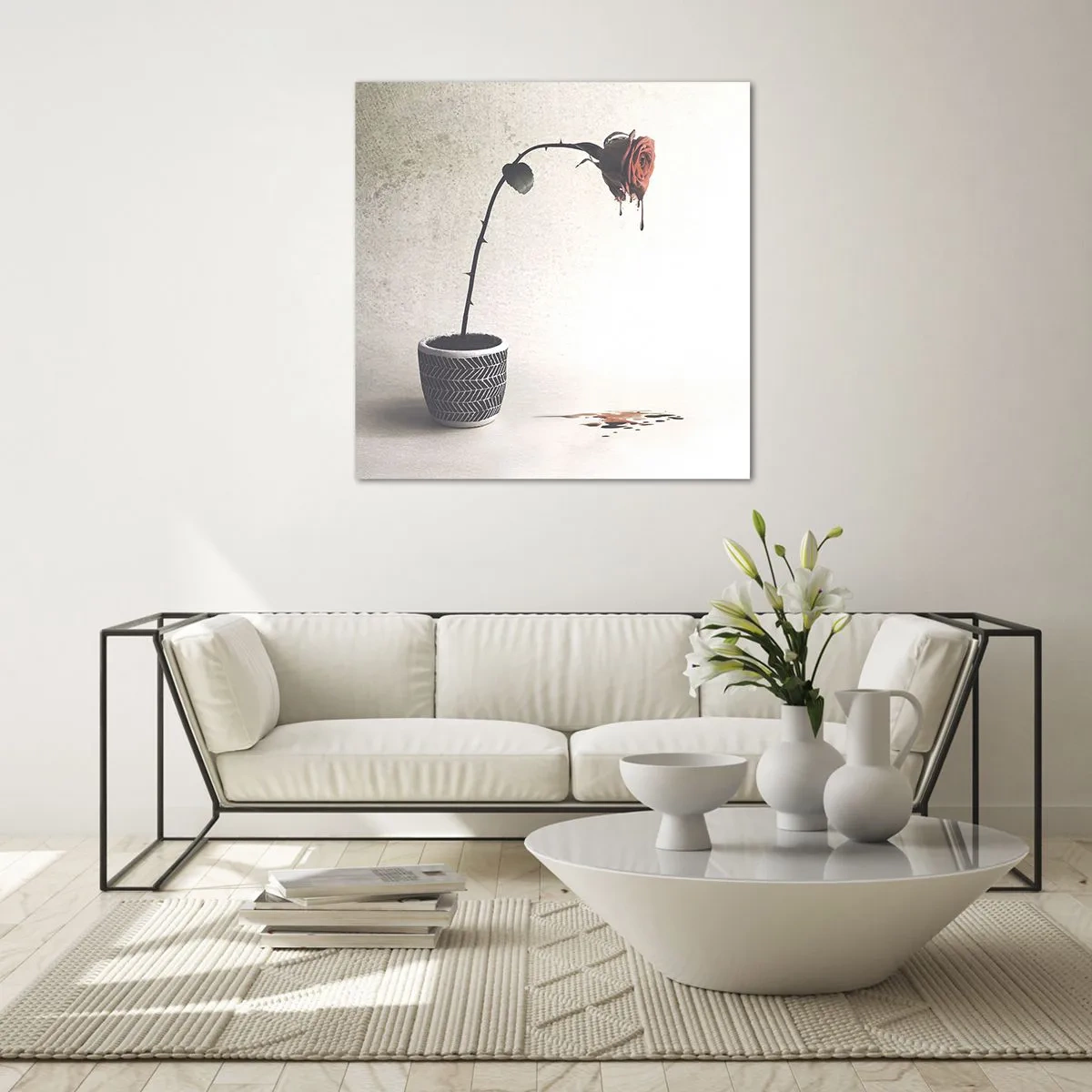 Impression sur verre - Image sur verre - Rosa dolorosa - 60x60 cm