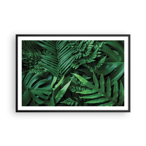 Affiche dans un cadre noir - Poster - Emmitouflé de verdure - 91x61 cm