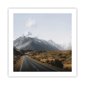 Affiche - Poster - Chemin vers le coeur de la montagne - 50x50 cm