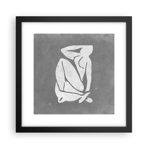 Affiche dans un cadre noir - Poster - En pensée - 30x30 cm