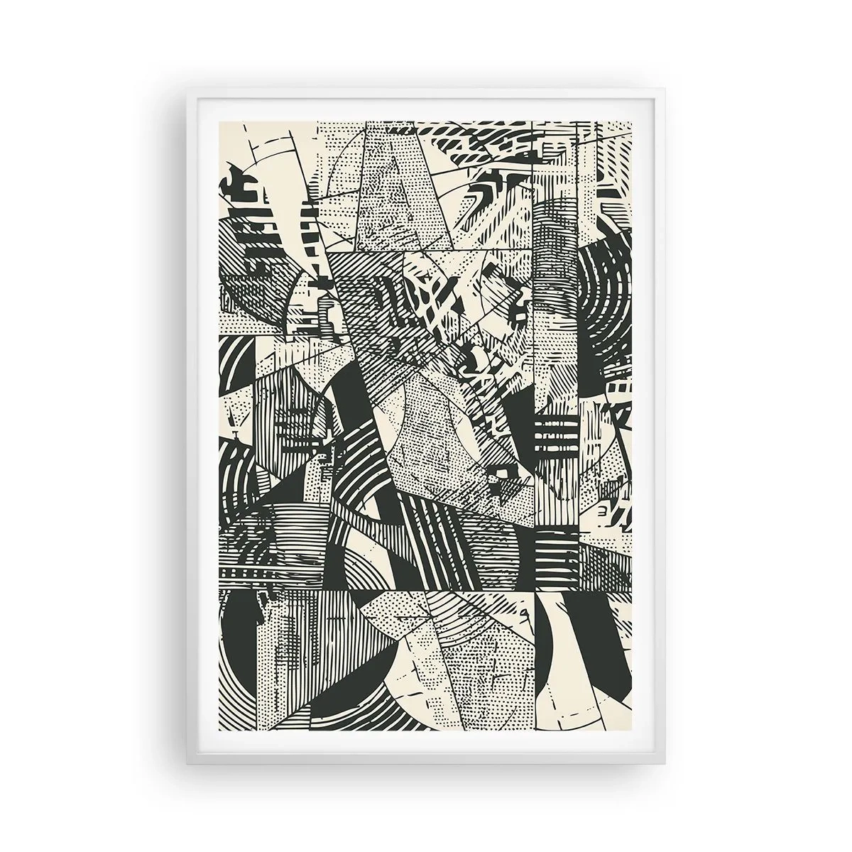Affiche dans un cadre blanc - Poster - Dynamique du modernisme - 70x100 cm