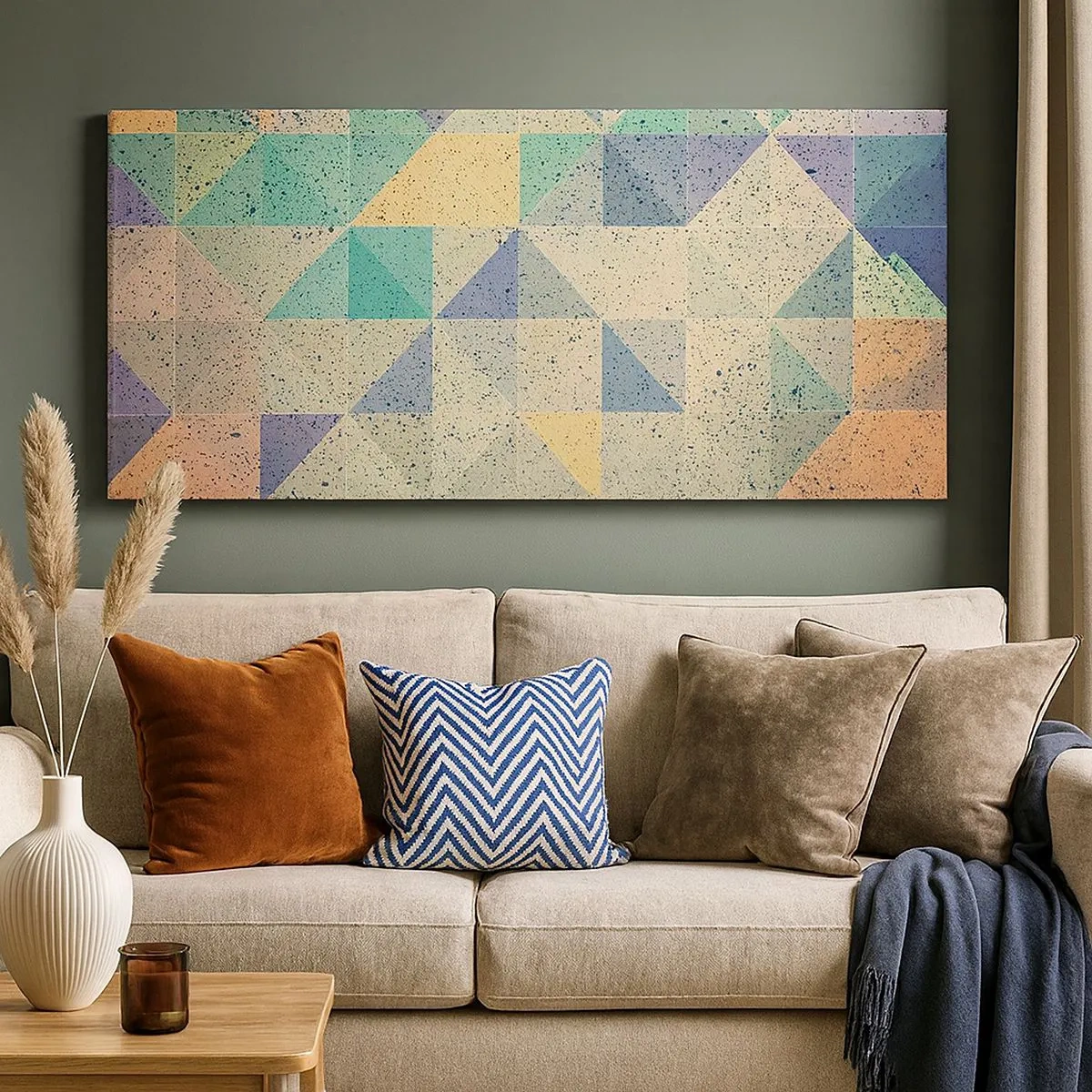 Impression sur toile - Image sur toile - République des triangles - 100x40 cm