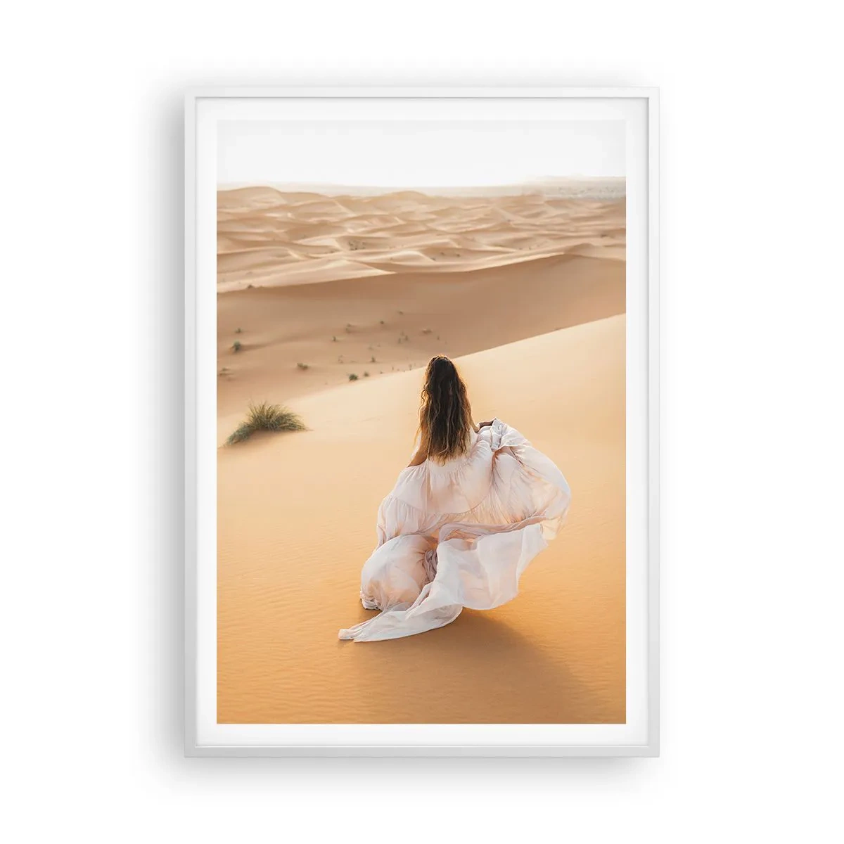 Affiche dans un cadre blanc - Poster - Evasion vers la liberté - 70x100 cm