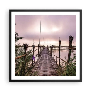 Affiche dans un cadre noir - Poster - Le silence et le calme d'Asie - 60x60 cm