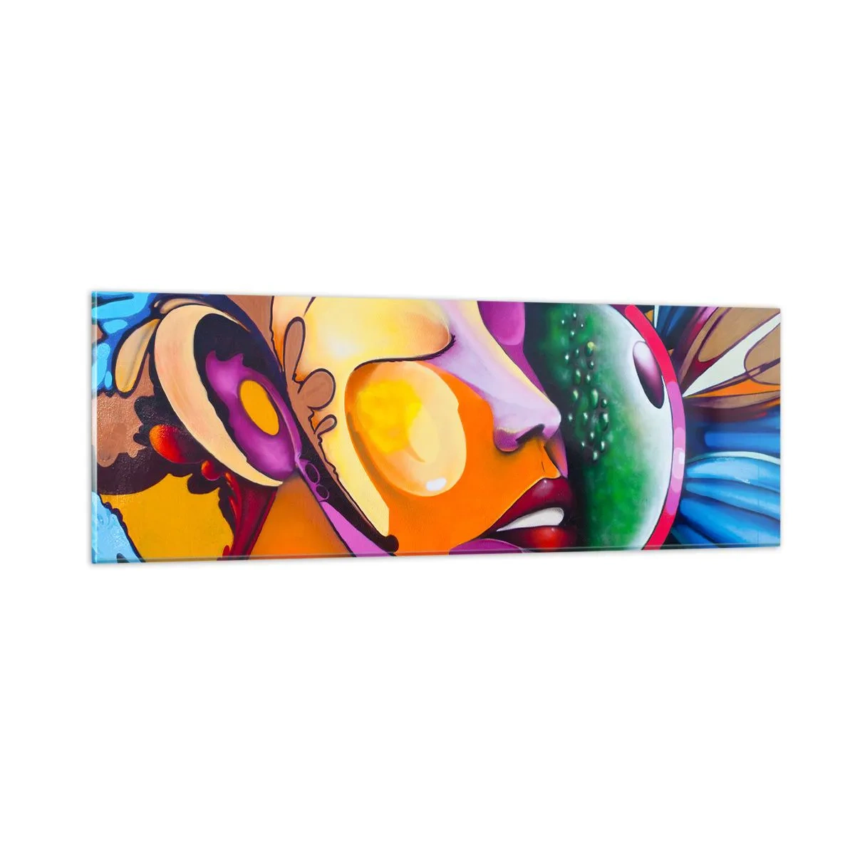 Impression sur verre - Image sur verre - Toucher avec la couleur - 90x30 cm