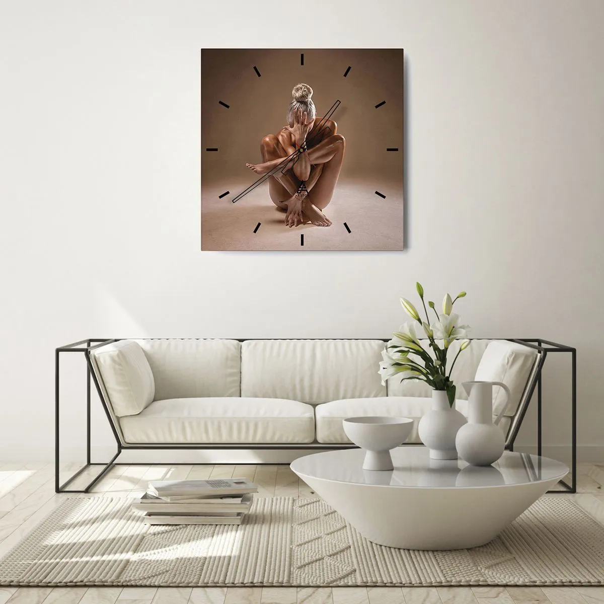 Horloge murale - Pendule murale - Unité du corps et de l'âme - 40x40 cm