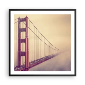 Affiche dans un cadre noir - Poster - Entre ciel et terre - 60x60 cm